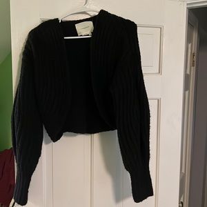 Size small Anthropologie crop wool blend open front sweater